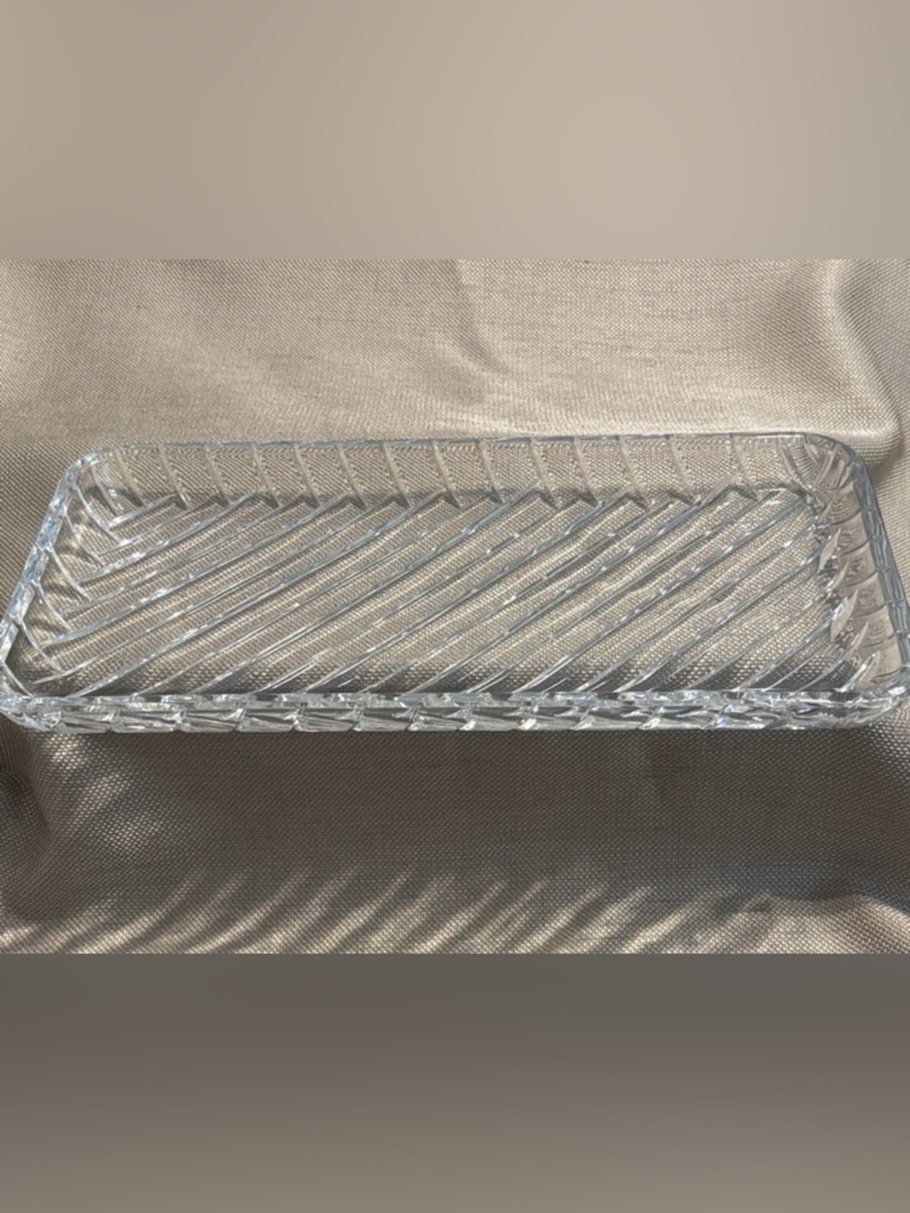 Rogaska Vintage Gallia Crystal Rectangular Tray
